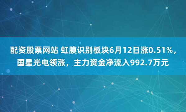 配资股票网站 虹膜识别板块6月12日涨0.51%，国星光电领涨，主力资金净流入992.7万元